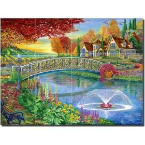 Peaceful Retreat by Fernando Agudelo   Ceramic Tile Mural 18 x 24 