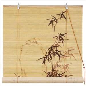  Oriental Furniture WTBAMB W Bamboo Design Blinds in Black 
