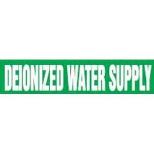 DEIONIZED WATER SUPPLY   Cling Tite Pipe Markers   outside diameter 1 