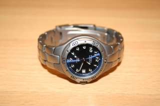 Fossil Blue Titanium TI 5018 Dive Watch 200 Meters Water Resistant 