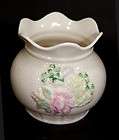 Beautiful Belleek Carlingford Pink Rose Cache Vase 7th Mark Made in 