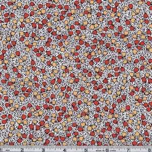  45 Wide Rosies Garden Petals Red/Yellow Fabric By The 
