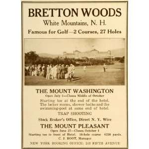  1923 Ad Bretton Woods Resort White Mountains NH Hotel 