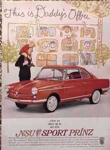 1960 60 NSU Prinz Original OLD AD Buy 5+ FREE SHIP  
