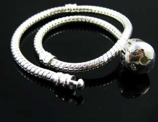 Authentic Silver Snake Chain Bracelets Fit Charms 5Pcs  