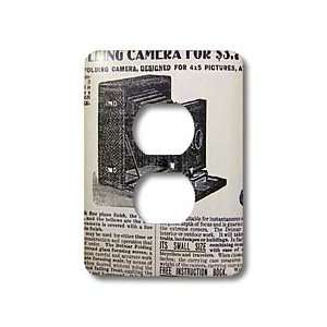 Florene Vintage   Antique Camera   Light Switch Covers   2 plug outlet 