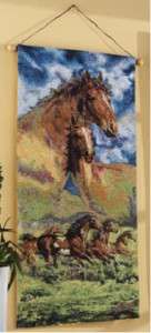 New Western Horse Wild Mustangs Tapestry Wall Art Decor Hanging  