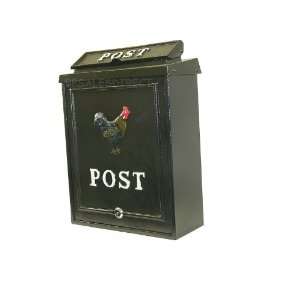  Cockerel Wall Mounted Black Post Box [Misc.] Sports 