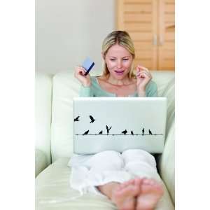    Removable Wall Decals Laptop Birds on a Wire
