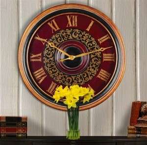   TUSCAN ITALIAN Old World Large ROMAN NUMERAL Wall or Mantle Clock