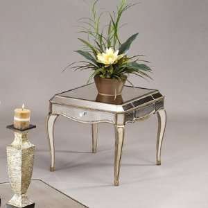  The Collette Mirrored Rectangular End Table by BMC T1267 