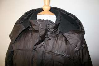 Boys Timberland Dark Brown/Orange Puffer Winter Jacket Large L 14/16 