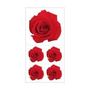    Paper House Stickers 2X2 6/Pkg   Red Rose Red Rose