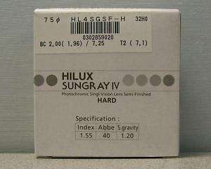 Hoya Hilux SUNGRAY IV Photochromic Singl Vision Lens  