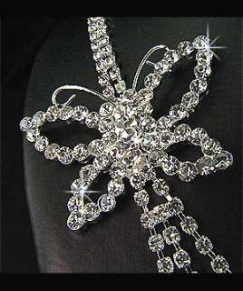 Wedding Bridal Bridesmaids Diamante Butterfly Crystal Necklace 