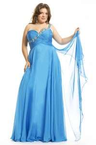 Party Time Plus 6551 Ocean Blue 30W Pageant Dress NWT  