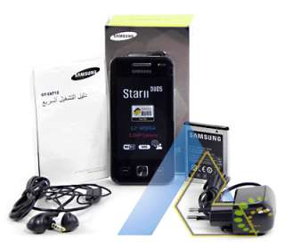 New Samsung C6712 Star II Duos Dual Sim Phone Black+4GB+5Gift+1 Year 