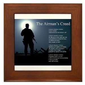  USAF Airmans Creed Military Framed Tile by  