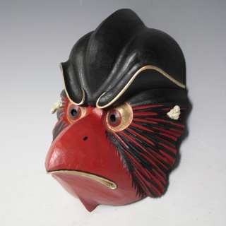 Japanese KARASU Tengu Noh hannya evil Wood Mask Men ★★★  