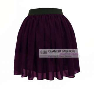 New Cute Chiffon Mini Skirt XS~3XL #GF0648  