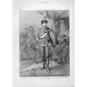   Prince Wales Hon Colonel Blucher Hussars 1883 Portr