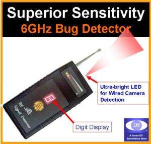 RF Signal SPY CAMERA AUDIO WIFI BUG DETECTOR 6GHz (BD7)  