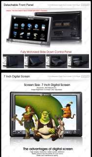   inch Motorized Digital Touch Screen Detachable FM USB SD DVD Player