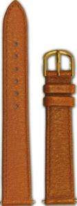 SPEIDEL Genuine Leather Pigskin Watchband, Size 16mm, Gold Buckle 