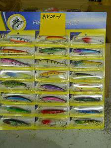 NEW WHOLESALE Lot of 24 assorted Fishing Lures / Plugs HLK24 1  