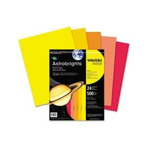 Astrobrights Colored Paper, 24lb, 8 1/2 x 11, Warm Assortment, 500 She