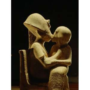 Akhenaten with child, Egyptian Museum, Amarna, Cairo, Egypt Stretched 