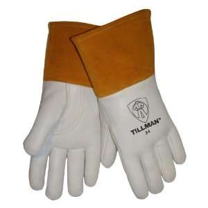   34 Top Grain Cowhide MIG Welding Gloves   Medium