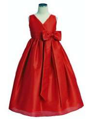   Cross Bow Flower Girl Dress (6 Assorted Color Choices) 2 to 12 Girls