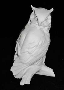 AK Kaiser Porcelain Figurine, #779 Owl, White Bisque Finish  