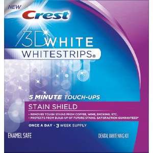 CREST 3D WHITESTRIP WHITENING WHITE STRIP STAIN SHIELD  