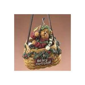   Bears Beary Christmas Creel Basket Ornament #25451