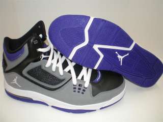   Mens Nike Air Jordan Flight 23 RST Black White Cool Grey Club Purple