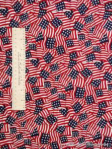 Red White Blue Flag   Americana Patriotic Fabric Cotton YARD  