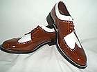 more options mens brown and white formal spectators wingtip shoes $ 99 