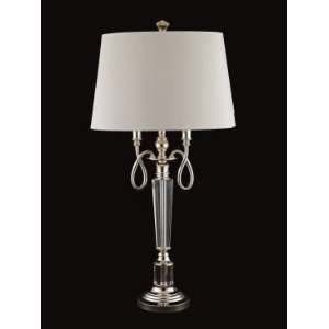  Dale Tiffany Crystal V Table Lamp in Chrome Finish
