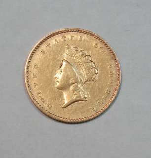 1854 $1.00 GOLD TYPE 2 XF AU NICE,ORIGINAL  