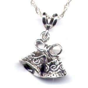 Wedding Bells Pendant 16 Chain Necklace Sterling Silver Jewelry Gift 