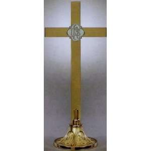  IHS Altar Cross with Floral Base