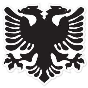  Albanian Eagle Flag car bumper sticker window decal 5 x 5 