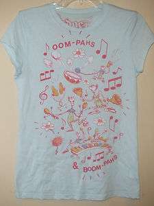 Dr. Seuss Blue Oom pahs & Boom   Pahs Playing Music T shirt  