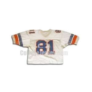  White No. 81 Game Used Boise State Football Jersey (SIZE L 