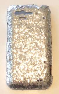   Silver Diamond Sequin Cover For HTC Rhyme Bliss Faceplate Case  
