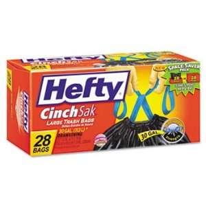 Hefty® Cinch Sak® Tall Kitchen & Trash Bags BAG,HEFTY,CINCH,30GAL,BK 