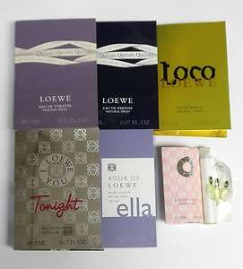 Loewe Womens Samples Quizas EDT&EDP Loco Aire & More  