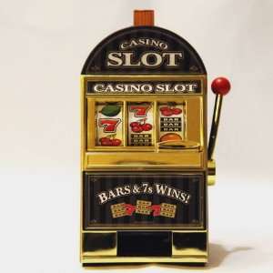 RecZone Casino Slot Machine Coin Bank / Jackpot Golden 
